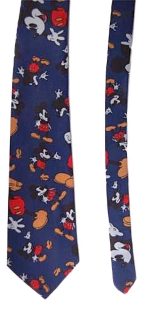 Nieuwe zijden Mickey Mouse stropdas, Kleding | Heren, Stropdassen, Nieuw, Met patroon, Blauw, Verzenden