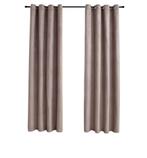 Gordijn verduisterend met metalen ringen 2 st 140x245 cm, 200 cm of meer, Info@bargains-by-dj.nl, Nieuw, Ophalen of Verzenden