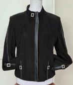 Prachtig zwart lamsleren suede jasje Saki Leather, maat 40, Zwart, Nieuw, Ophalen of Verzenden, Jasje