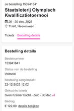 4 Tickets OKT 2025, 30 december., Tickets en Kaartjes, Drie personen of meer, Overige soorten