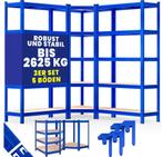 Stellingkast en hoekrekken set van 3 blauw GRATIS BEZORGD!, Verzenden, Nieuw