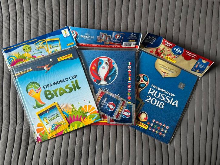 Panini Hardcover startersets WK 2014, EK 2016, WK 2018, Verzamelen, Sportartikelen en Voetbal, Zo goed als nieuw, Poster, Plaatje of Sticker