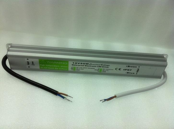 LED voeding AC 220V DC 12V 4.16A 50W waterdicht IP67 groen, Huis en Inrichting, Lampen | Losse lampen, Nieuw, Led-lamp, Ophalen of Verzenden