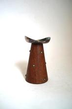 vintage scandinavie kandelaar Jensen teak verzilverd COH, Bruin, Gebruikt, Ophalen of Verzenden, Zilver