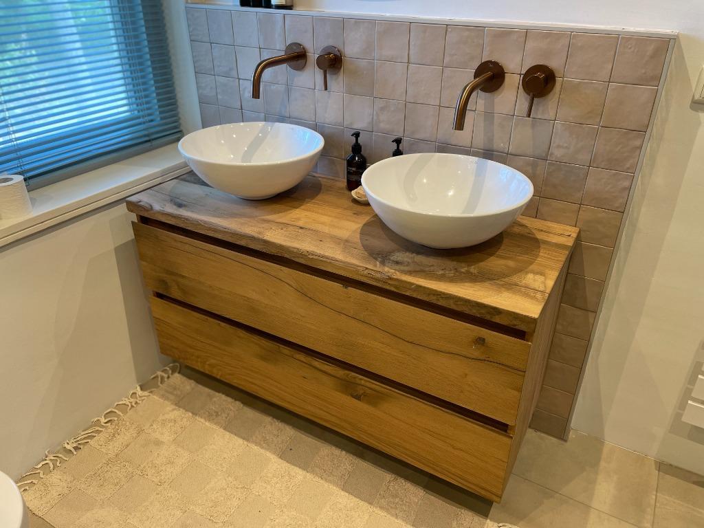 Badkamermeubel oud eiken op maat | Authentiek & stijlvol, 200 cm of meer, 75 cm of meer, Overige typen, Nieuw