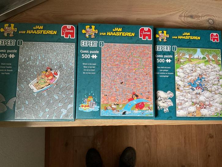 Jan van Haasteren Puzzels - 500 stukjes expert nieuw, Hobby en Vrije tijd, Denksport en Puzzels, Zo goed als nieuw, Legpuzzel