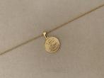 Gouden ketting met sterrenbeeld munt Waterman verguld, Ophalen of Verzenden, Nieuw, Goud, Met hanger