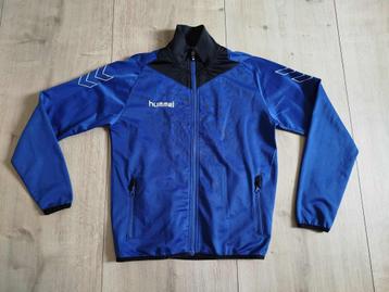Zo goed als nieuwe blauwe trainingsjas van Hummel maat 152 beschikbaar voor biedingen