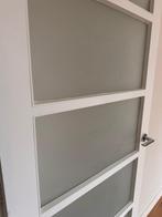 Houten deur(en) met glas, hang- en sluitwerk, Ophalen, Gebruikt, Minder dan 80 cm, Binnendeur