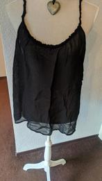 Zwart topje - licht doorschijnend - Didi - XL, Verzenden, Zwart, Maat 46/48 (XL) of groter, Didi