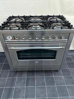 Boretti RVS 6-pits fornuis, Witgoed en Apparatuur, Fornuizen, Ophalen, 60 cm of meer, Zo goed als nieuw, Gas