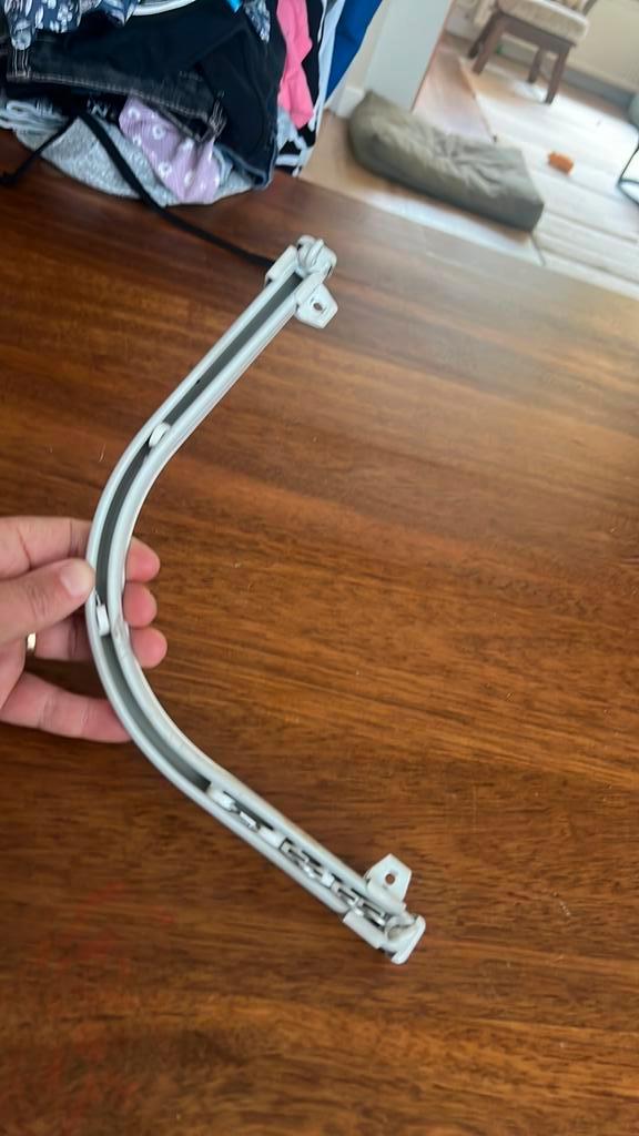 Hoek goedijnrails, Huis en Inrichting, Stoffering | Gordijnen en Lamellen, Zo goed als nieuw, Minder dan 100 cm, Ophalen of Verzenden