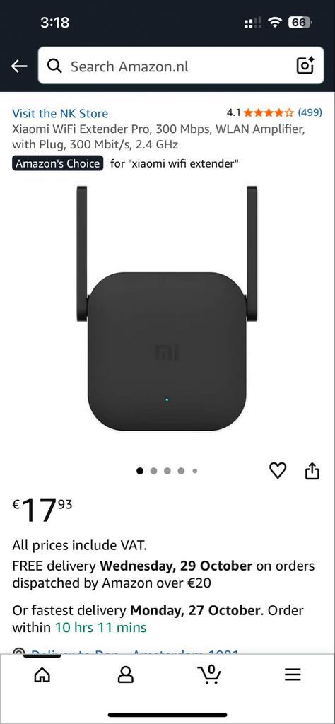 Xiaomi WiFi Versterker Pro - Uitstekende dekking!, Computers en Software, WiFi-versterkers, Zo goed als nieuw, Ophalen of Verzenden