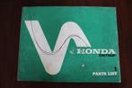 Honda CB750F 1975 SOHC motorcycle parts listCB 750 Four, Ophalen of Verzenden, Honda
