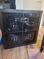 Ikea Kallax kast 77x77 met bakken, Met plank(en), Kunststof, Gebruikt, Minder dan 100 cm