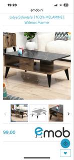 Nieuwe Lidya Salontafel (in Doos!), Kunststof, 100 tot 150 cm, Nieuw, Minder dan 50 cm