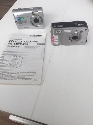 2 oudere digitale camera’s voor liefhebber of onderdelen beschikbaar voor biedingen