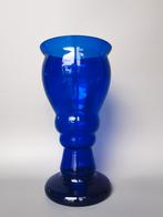 Art deco kobalt blauwe vaas Jean Beck Glashutte glashutte, Antiek en Kunst, Antiek | Glas en Kristal, Verzenden