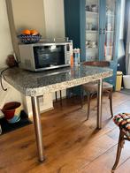 Gratis: keukentafel met natuurstenen blad., Ophalen, 100 tot 150 cm, 75 cm of meer, Zo goed als nieuw