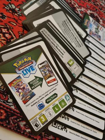 Pokemon TCG live kaarten 91 stuks beschikbaar voor biedingen