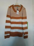 Nieuwe lichtbruin/wit gestreepte trui (M) Rodi, Maat 38/40 (M), Bruin, Verzenden, Nieuw