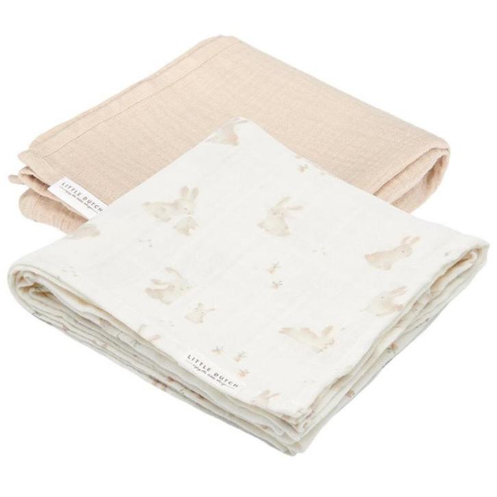 Hydrofiele Doek Baby Bunny 70x70 (set van 2) Little Dutch, Kinderen en Baby's, Badjes en Verzorging, Nieuw, Overige typen, Ophalen of Verzenden