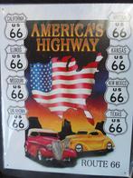 Route 66 metalen retro bord America's Highway, Verzamelen, Retro, Ophalen of Verzenden, Huis en Inrichting