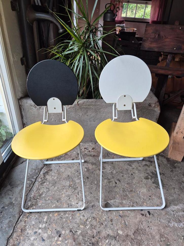 Vintage klapstoelen, Antiek en Kunst, Antiek | Meubels | Stoelen en Banken, Ophalen of Verzenden