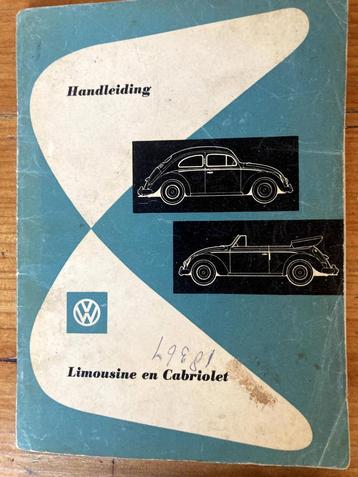 Handleiding VW T1 Kever Cabriolet 1956/1957 beschikbaar voor biedingen