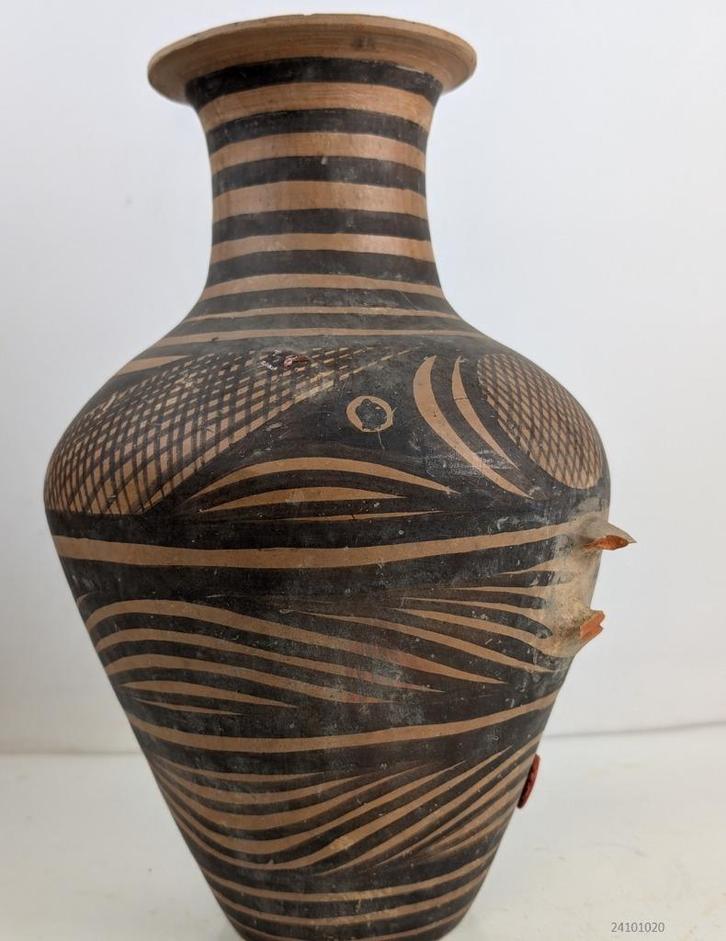 vaas aardewerk terracotta China Handgemaakt, Antiek en Kunst, Kunst | Niet-Westerse kunst, Ophalen of Verzenden