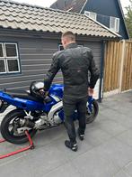 Tweedelig Motorpak Leer Maat L met helm en schoenen, Motoren, Overige merken, Heren, Ophalen of Verzenden, Integraalhelm
