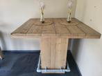 Mooie bartafel met 4 stoelen van steigerhout, Ophalen, Zo goed als nieuw