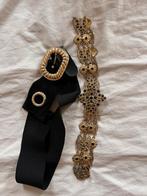 Vintage riemen zwart goud, Kleding | Dames, Riemen en Ceinturen, Ophalen of Verzenden, 3 tot 5 cm, Zo goed als nieuw, Zwart