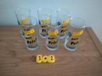 Set van 6 Bob Glazen + Sleutelhanger, Verzamelen, Ophalen of Verzenden, Zo goed als nieuw, Frisdrankglas