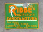 Emaille Reclamebord Ribbe's Brielsche Zandtaartjes, Antiek en Kunst, Antiek | Emaille, Ophalen of Verzenden