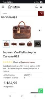 Van Fiel lederen laptop tas, Ophalen of Verzenden, 17 inch of meer, Gebruikt, Schoudertas