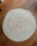 Rieten / rotan vloerkleed - rond model - lichtgekleurd, Ophalen of Verzenden, Zo goed als nieuw, Rond, 50 tot 100 cm