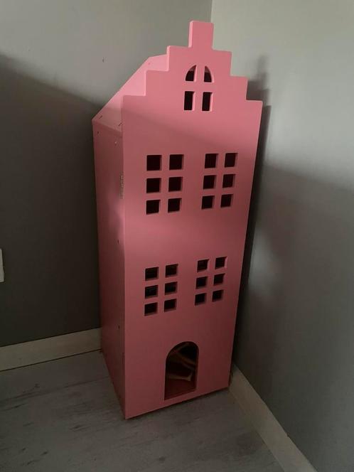 Roze grachtenpand speelhuis Hema, Kinderen en Baby's, Speelgoed | Poppenhuizen, Zo goed als nieuw, Ophalen of Verzenden