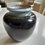 Mobach Ceramiek Vaas - Druipend Zwart Glazuur, Huis en Inrichting, Woonaccessoires | Vazen, Ophalen of Verzenden