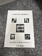 Gebitskenmerken Tandartsassistente - J. de Jonge, Nieuw, Ophalen of Verzenden, MBO, J. de Jonge