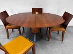 Arco balance ovaal (uitschuifbaar) kersen hout met stoelen, Huis en Inrichting, Ophalen of Verzenden, Gebruikt
