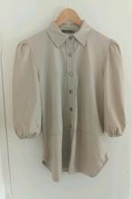 Supermooie PU lederlook blouse beige Chastar S/M, Ophalen of Verzenden, Zo goed als nieuw, Maat 36 (S), Chastar
