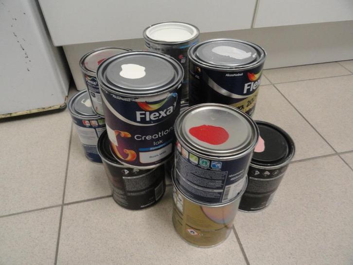 FLEXA WATERGEDRAGEN LAK DIVERSE KLEUREN EN WIT, Doe-het-zelf en Verbouw, Verf, Beits en Lak, Nieuw, Lak, Minder dan 5 liter, Wit