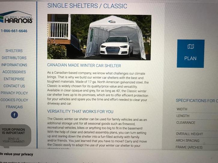 Tent winterberging autostalling, Caravans en Kamperen, Tenten, Nieuw, Ophalen of Verzenden