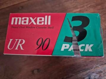 3 x maxell UR 90 cassettebandjes beschikbaar voor biedingen