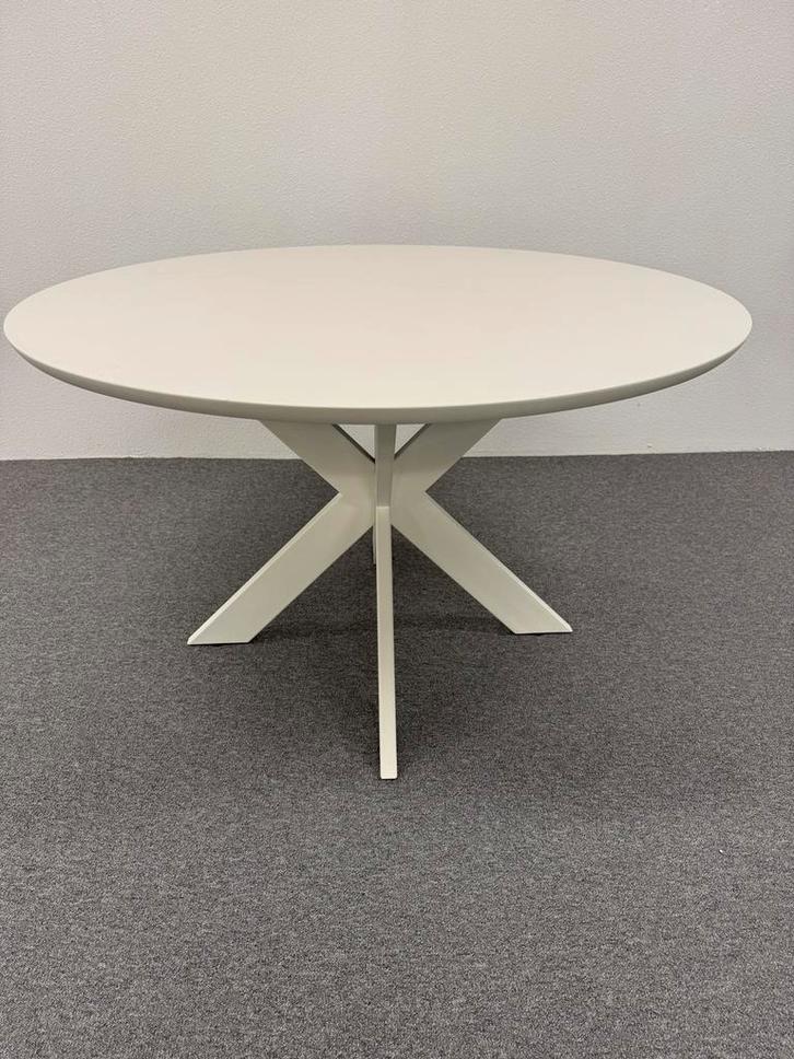 Ronde eettafel Fenix Bianco Malé 130cm, Huis en Inrichting, Tafels | Eettafels, Nieuw, 100 tot 150 cm, 100 tot 150 cm, Vijf personen of meer