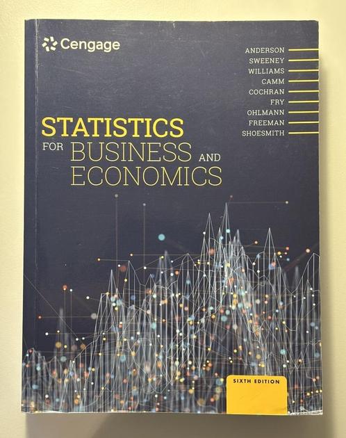 Statistics for Business and Economics, Boeken, Studieboeken en Cursussen, Zo goed als nieuw, WO, Ophalen of Verzenden