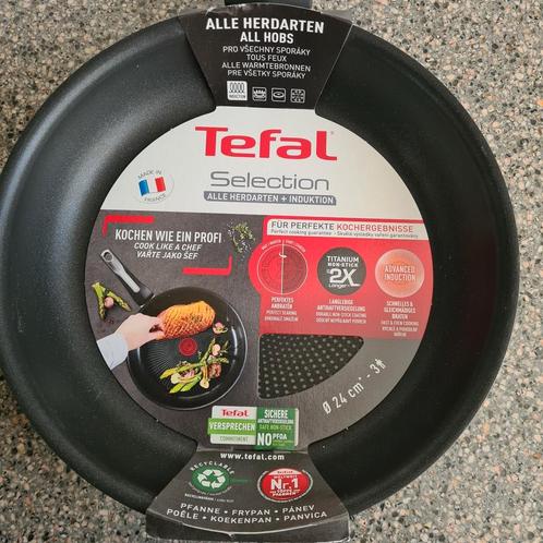 Tefal Selection 24 cm alle warmtebronnen, Huis en Inrichting, Keuken | Potten en Pannen, Nieuw, Koekenpan of Braadpan, Rvs, Ophalen of Verzenden
