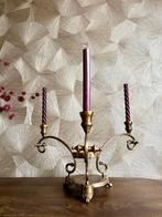 Vintage - Antieke messing/bronzen kandelaar, Ophalen of Verzenden, Koper of Brons