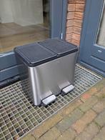 Eko pedaalemmer prullenbak 2x 10L, Ophalen, Zo goed als nieuw, Kunststof, Minder dan 50 cm
